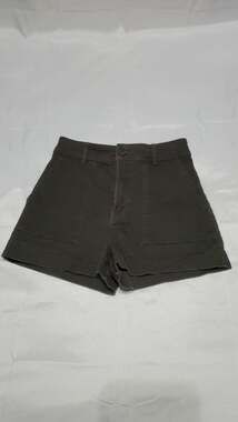 H&M High Waisted Utility Shorts Dark Olive Green Size 2
